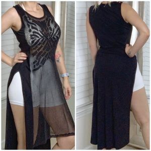 Guess black bathing suit cover